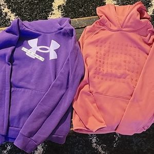 2 Under Armour girls sweatshirts 8/10